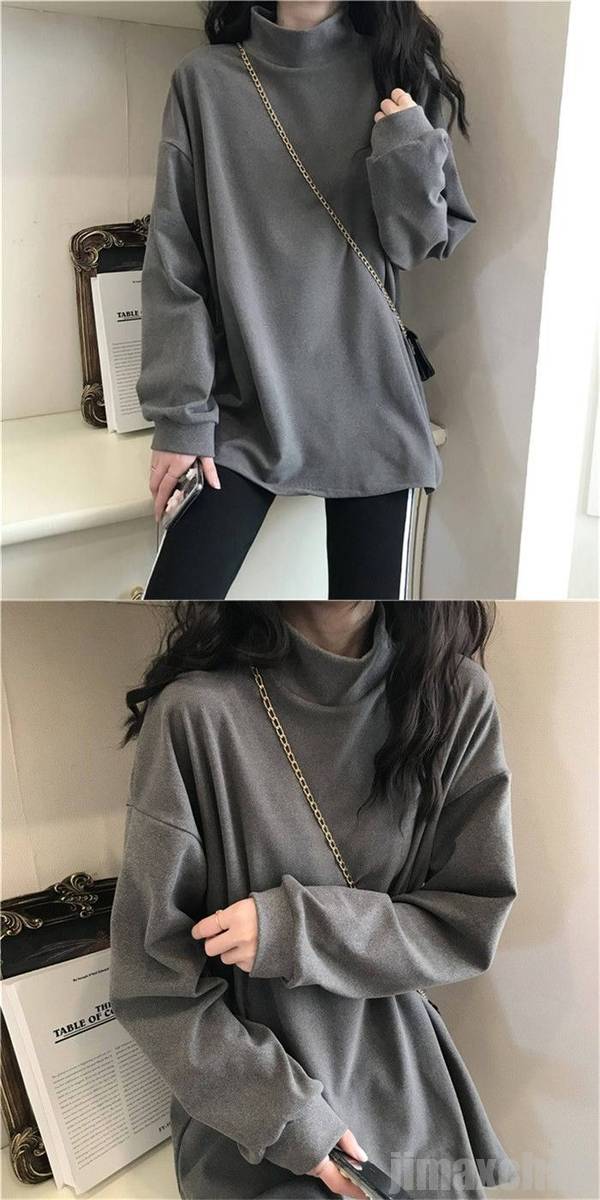 カットソー シャツ 長袖 トップス ソフトニット ハイネック レディース 4色 春 夏 秋 冬 インナー シンプル 無地 着痩せ ファッション おしゃれ M/L/XL ふんわり