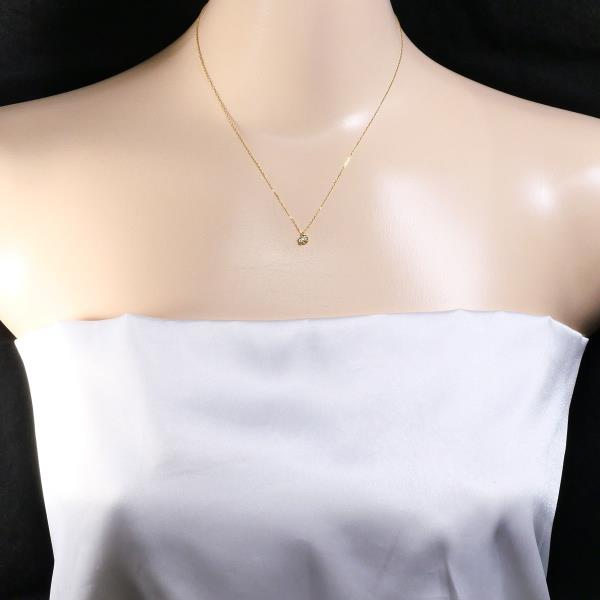 アーカー K18YG ネックレス ダイヤ 0.10 総重量約0.9g 約39cm ジュエリー 中古