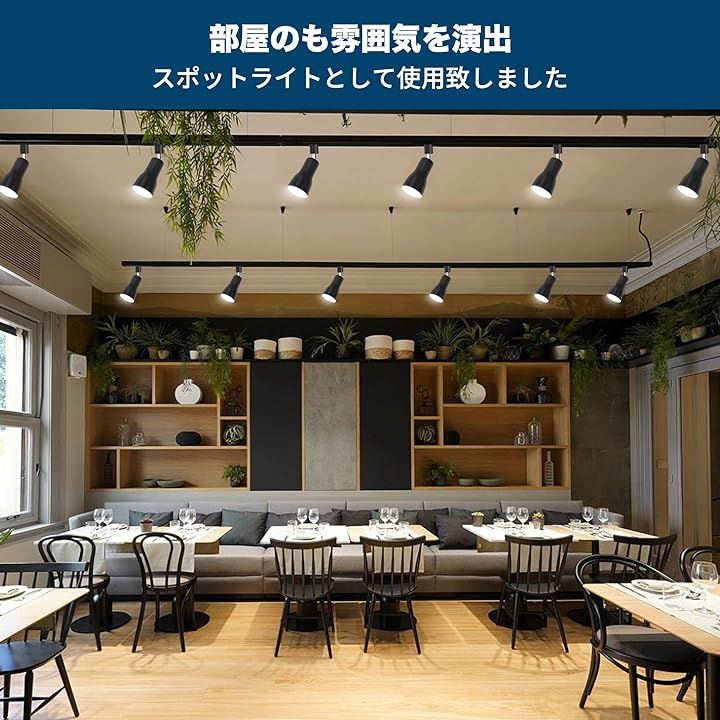 ダクトレール用 レールライト ライティングバー用 ダクトレール照明 天井照明 間接照明 LED電球60W形付き E26(ブラック, 器具~4+調光調色60W形相当電球~4+専用) ダクトレール用 レールライト ライティングバー用 ダクトレール照明 天井照明 間接照明 LED電球60W形付き E26(ブラック, 器具~4+調光調色60W形相当電球~4+専用)