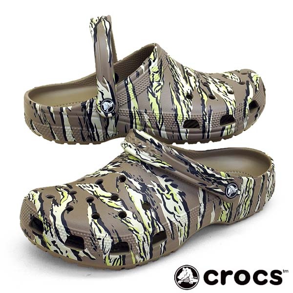 Classic Printed Camo Clog 206454 260 クラシック プリンテッド カモ クロッグ カーキ 砂漠迷彩 メンズ カジュアル シンプル スポーティ おしゃれ アウトドア ミ