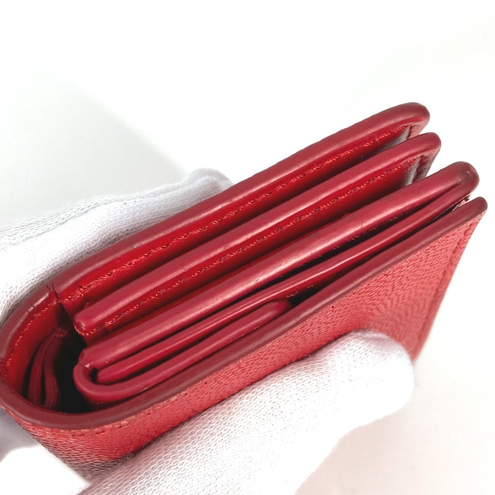 2つ折り財布 TB 財布 コンパクトウォレット レザー レッド