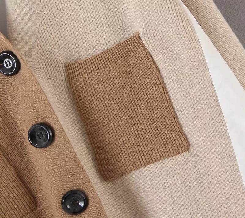 異素材 ドッキング ニット カーディガン トップス シャツ ブラウス 袖あり 長袖 Vネック 襟なし 切り替えデザイン ポケット リブ 前開き リブニット 編み込み 異素材MIX かわいい 大人可愛い きれいめ シンプル カジュアル 大人 上品 おしゃれ 大人女子 こなれ感 ラフ 異素材 ドッキング ニット カーディガン トップス シャツ ブラウス 袖