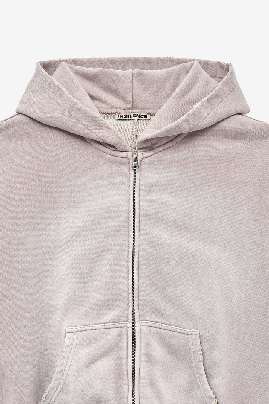 【INSILENCE】 WASHING DART HOODED ZIP-UP : SAGE BROWN 【INSILENCE】 WASHING DART HOODED ZIP-UP : SAGE BROWN