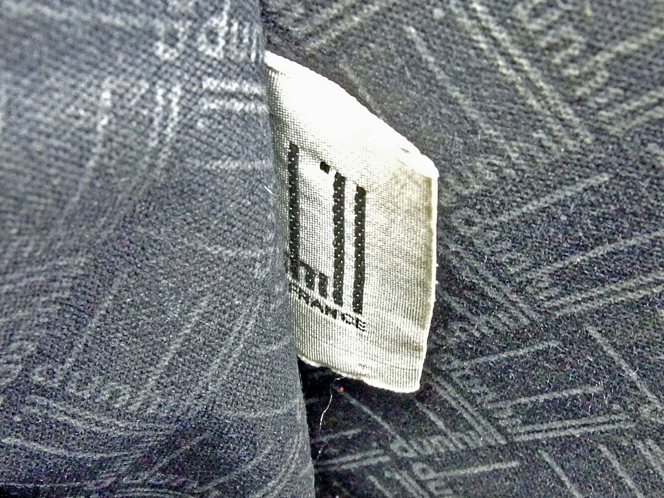 クラッチバッグ セカンドバッグ ヘリンボーン ブラック グレー 灰色 中古