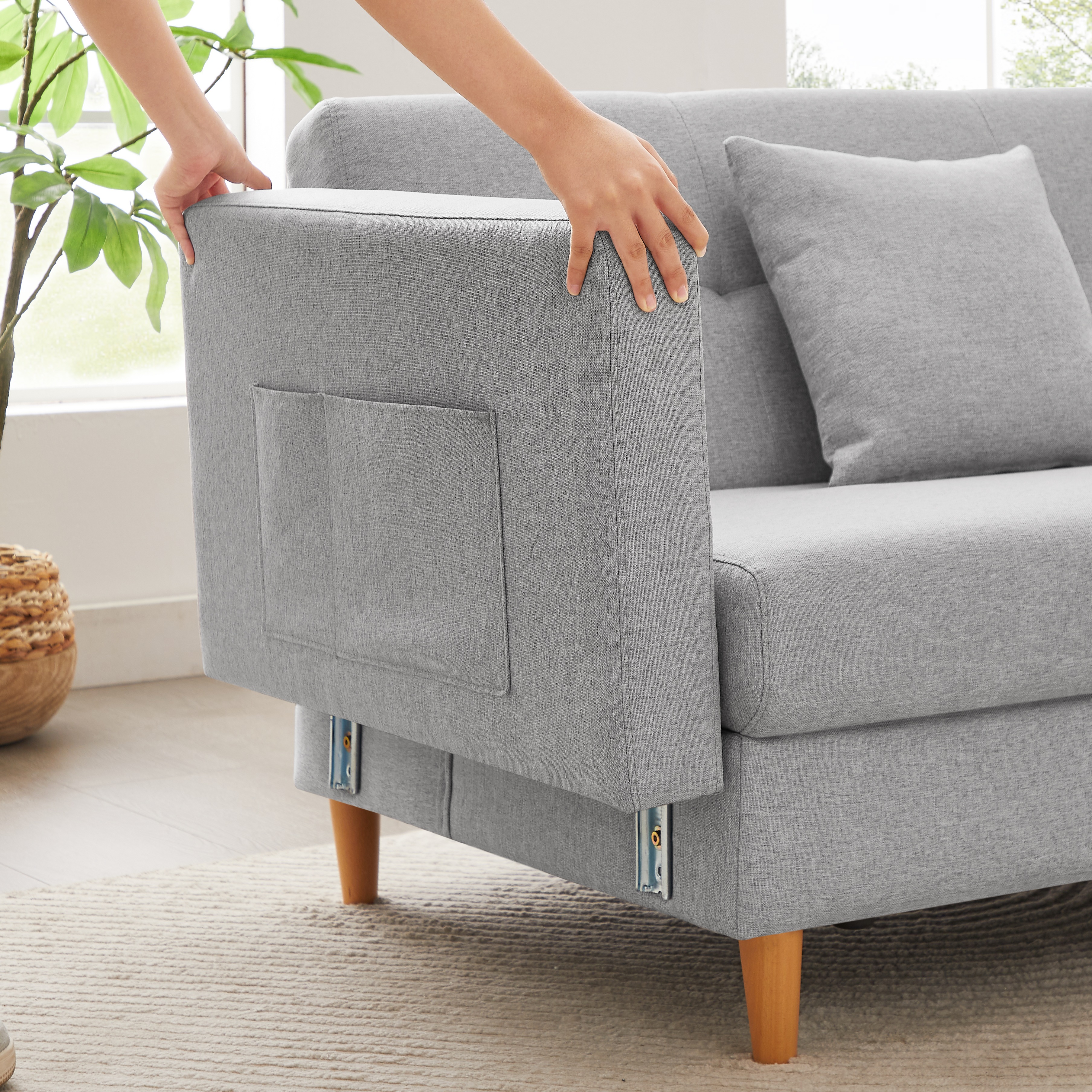 【2点購入で150OFF】【国内即発送】ソファ ソファーベッド カウチソファ 2人掛け オットマン付き 多機能ソファ 左右側とも取り付けるアームレスト たくさん収納 レイアウト自由 クッション1個 【2点購入で150OFF】【国内即発送】ソファ ソファーベッド カウチソファ 2人掛け オットマン付き 多機能ソファ 左右側とも取り付けるアームレスト たくさん収納 レイアウト自由 クッション1個