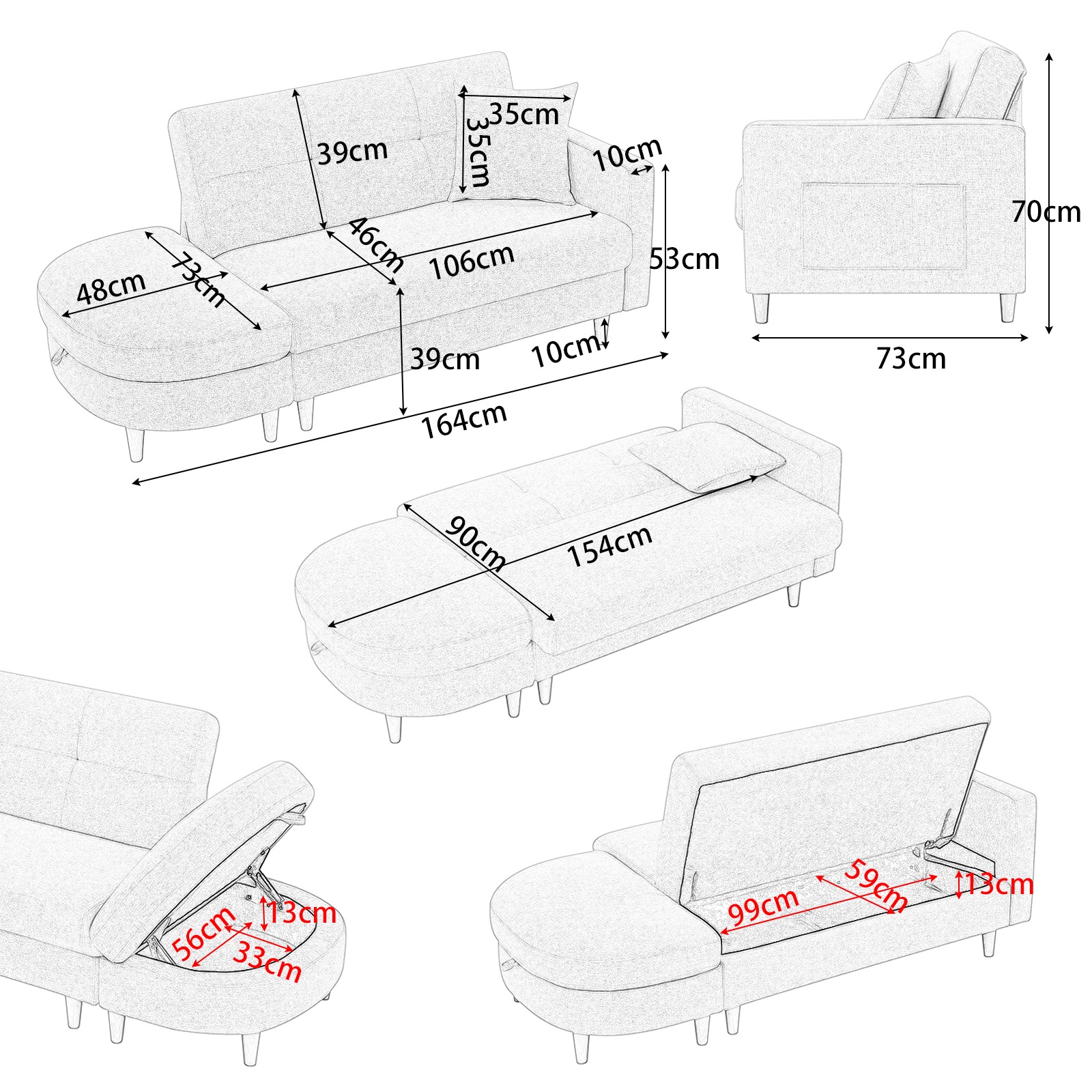 【2点購入で150OFF】【国内即発送】ソファ ソファーベッド カウチソファ 2人掛け オットマン付き 多機能ソファ 左右側とも取り付けるアームレスト たくさん収納 レイアウト自由 クッション1個 【2点購入で150OFF】【国内即発送】ソファ ソファーベッド カウチソファ 2人掛け オットマン付き 多機能ソファ 左右側とも取り付けるアームレスト たくさん収納 レイアウト自由 クッション1個