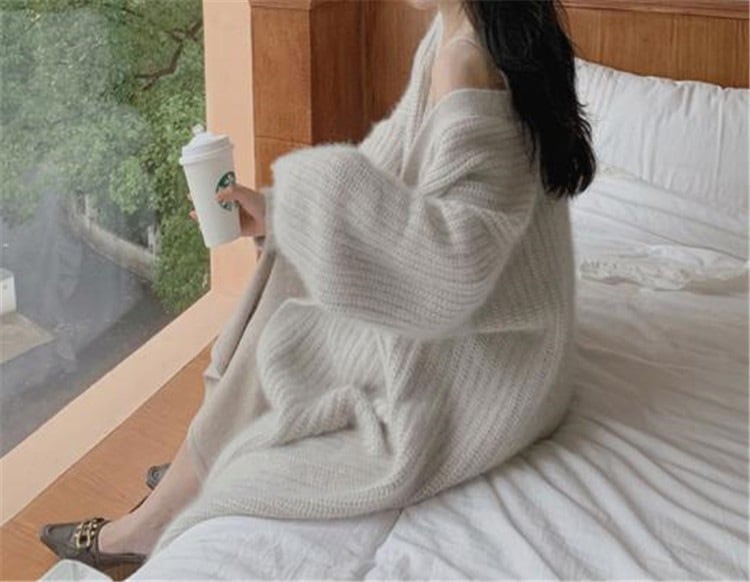 緊急SALE!!!2枚1OO円OFF！ 秋 冬 ゆったりする レイジースタイル セーター レトロ ロングセクション 暖かい ニット