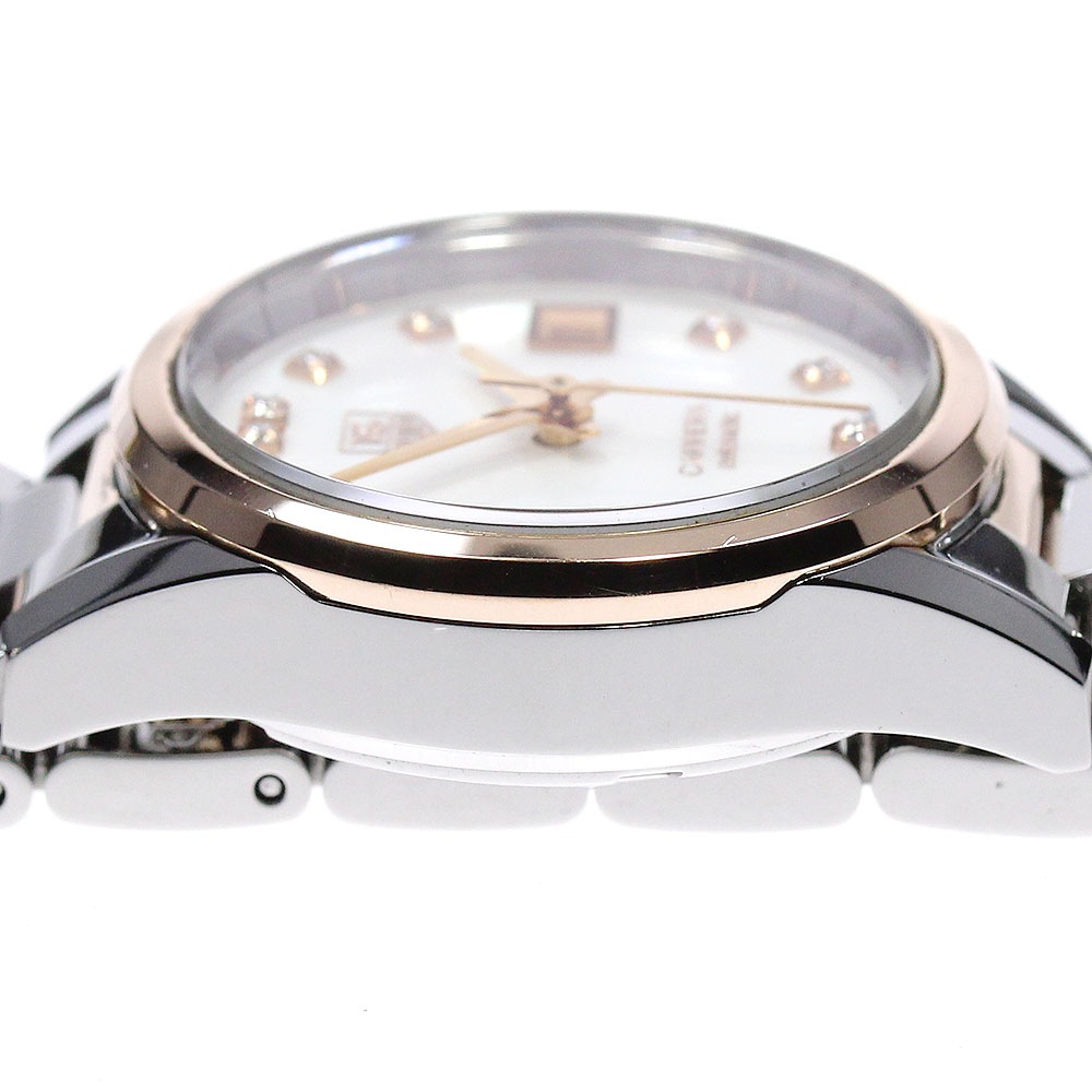 タグホイヤー TAG HEUER WAR2452 カレラ キャリバー9 12Pダイヤ デイト 自動巻き レディース _838171【中古】