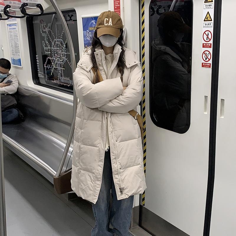 防寒 ダウン風コートジャケット 無地 ミドル ファッション ダウンコート 大きいサイズ ダウンジャケット ロングコート