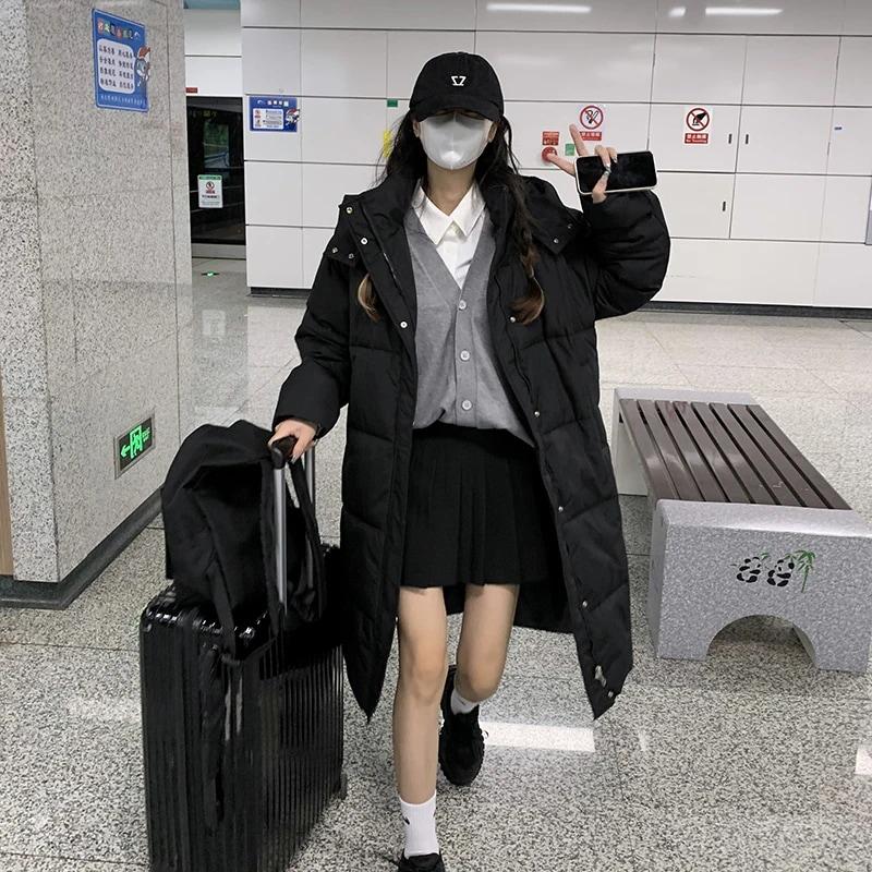 防寒 ダウン風コートジャケット 無地 ミドル ファッション ダウンコート 大きいサイズ ダウンジャケット ロングコート