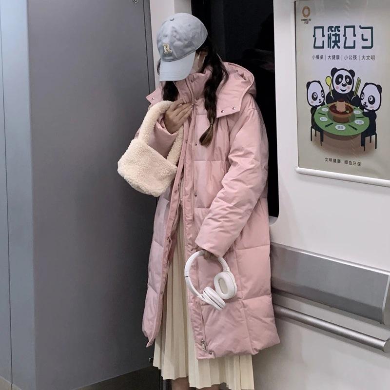 防寒 ダウン風コートジャケット 無地 ミドル ファッション ダウンコート 大きいサイズ ダウンジャケット ロングコート