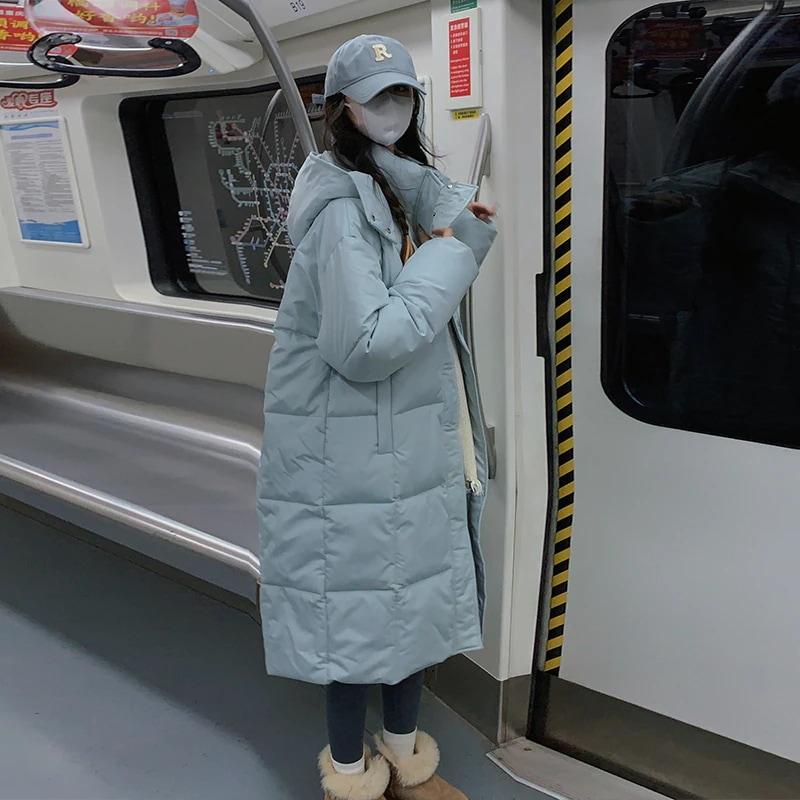 防寒 ダウン風コートジャケット 無地 ミドル ファッション ダウンコート 大きいサイズ ダウンジャケット ロングコート