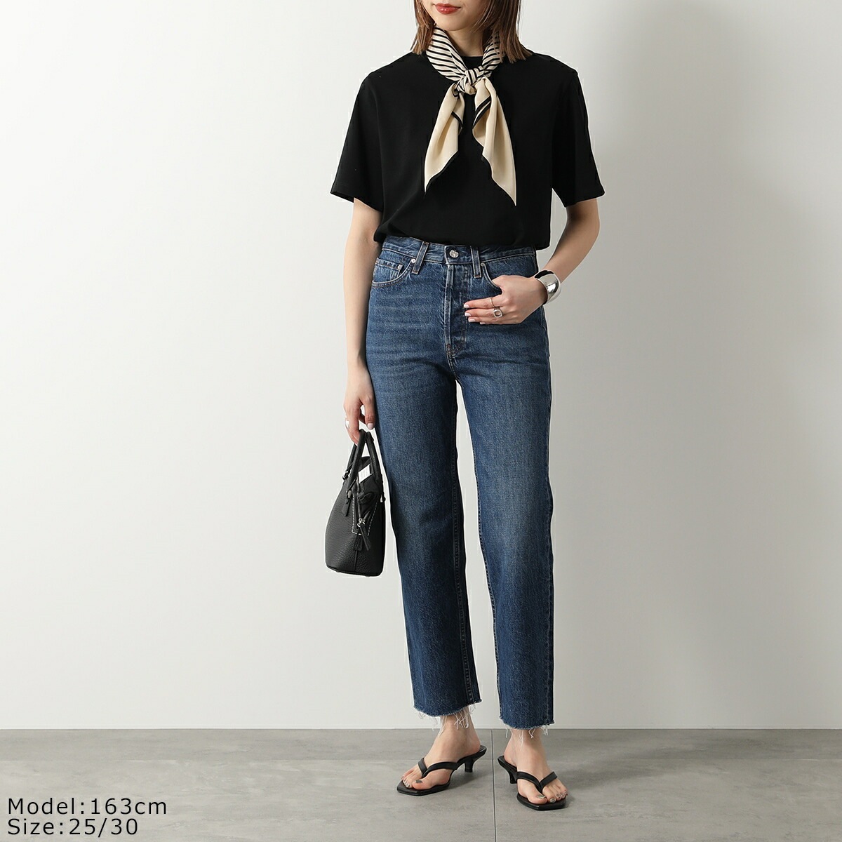 Toteme トーテム ジーンズ CLASSIC CUT DENIMU 221 235 747 レディース デニムパンツ Gパン オーガニックコットン ストレート 417/MID-BLUE