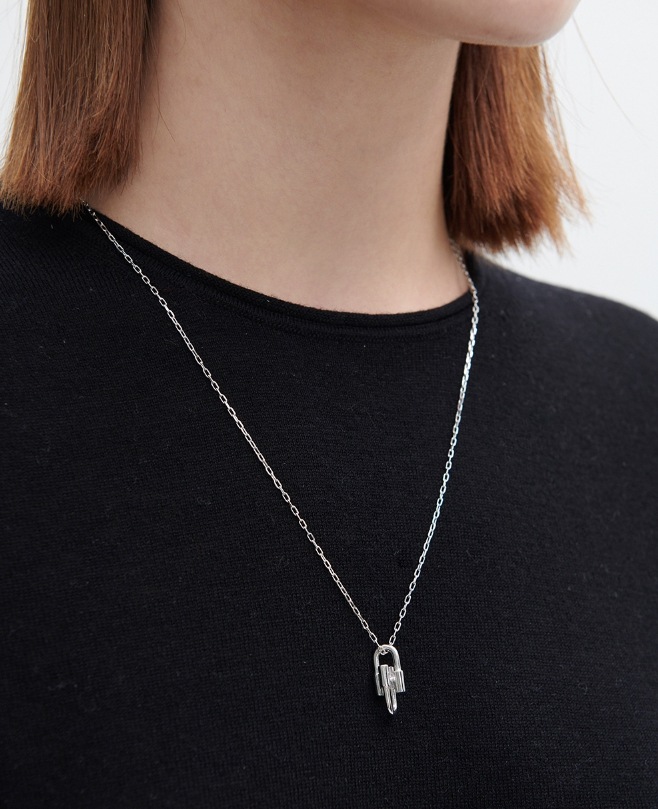 【HYERES LOR】23FW★ H Edition Silver W Dual H Necklace HYERES LOR] H Edition Silver W Dual H Necklace ネックレス