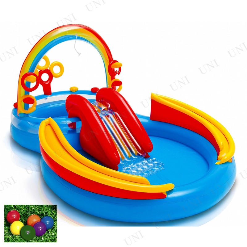 プール ビニールプール ファミリープール intex Family Kiddie Pool - Giant Inflatable Rectangul ビニールプール 大型 スイムセンターファミリープール 56483 262×175