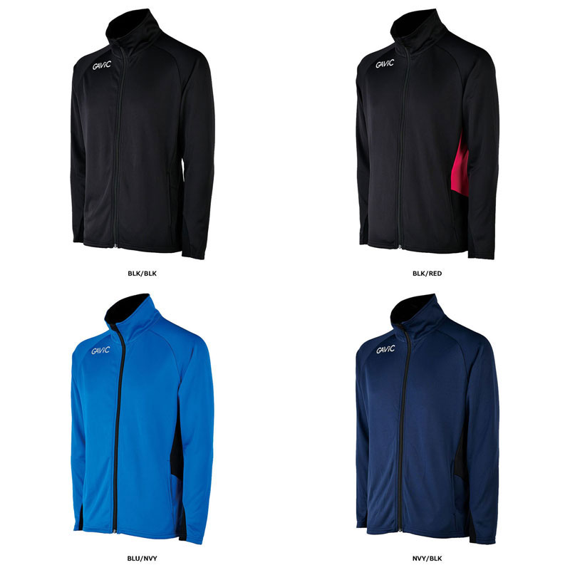 GAViC(ガビック) トレーニングトップ(フルZIP) サッカー ＷＵＰニットジャケット (ga0140-blkblk)