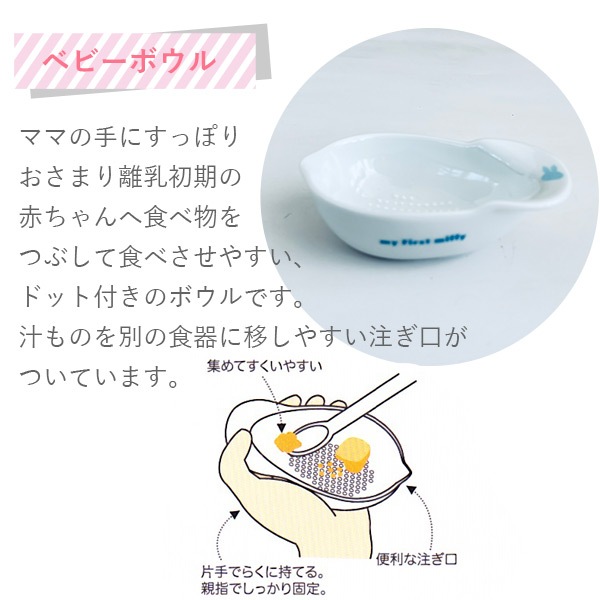 マイファーストミッフィー ベビー食器セット ブルー 8点セット 406751 離乳食初期・中期 日本製 離乳食 食器セット ミッフィー お食い初め 出産祝い astk