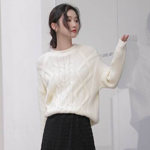 トップス レディース ケーブルニットセーター アランニット プルオーバー 長袖 ラウンドネック フワフワ モコモコ 大人可愛い シンプル カジュアル ナチュラル ベーシック おしゃれ お洒落 大人女子 トップス レディース ケーブルニットセーター アランニット プルオーバー 長袖 ラウンドネック フワフワ モコモコ 大人可愛い シンプル カジュアル ナチュラル ベーシック おしゃれ お洒落 大人女子