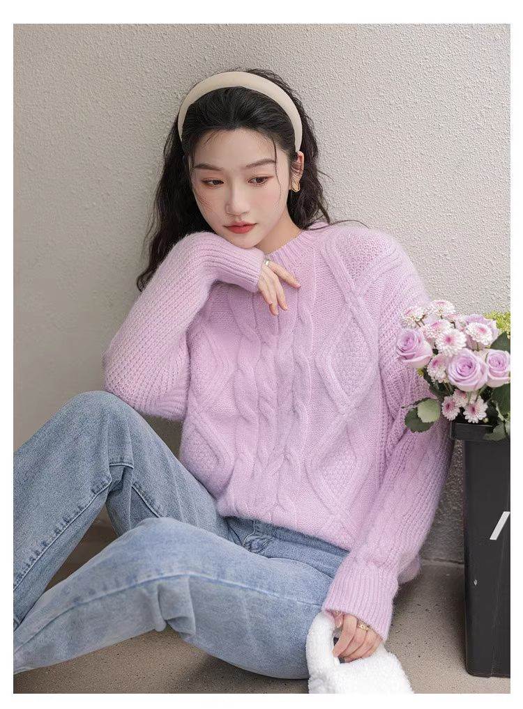 トップス レディース ケーブルニットセーター アランニット プルオーバー 長袖 ラウンドネック フワフワ モコモコ 大人可愛い シンプル カジュアル ナチュラル ベーシック おしゃれ お洒落 大人女子 トップス レディース ケーブルニットセーター アランニット プルオーバー 長袖 ラウンドネック フワフワ モコモコ 大人可愛い シンプル カジュアル ナチュラル ベーシック おしゃれ お洒落 大人女子