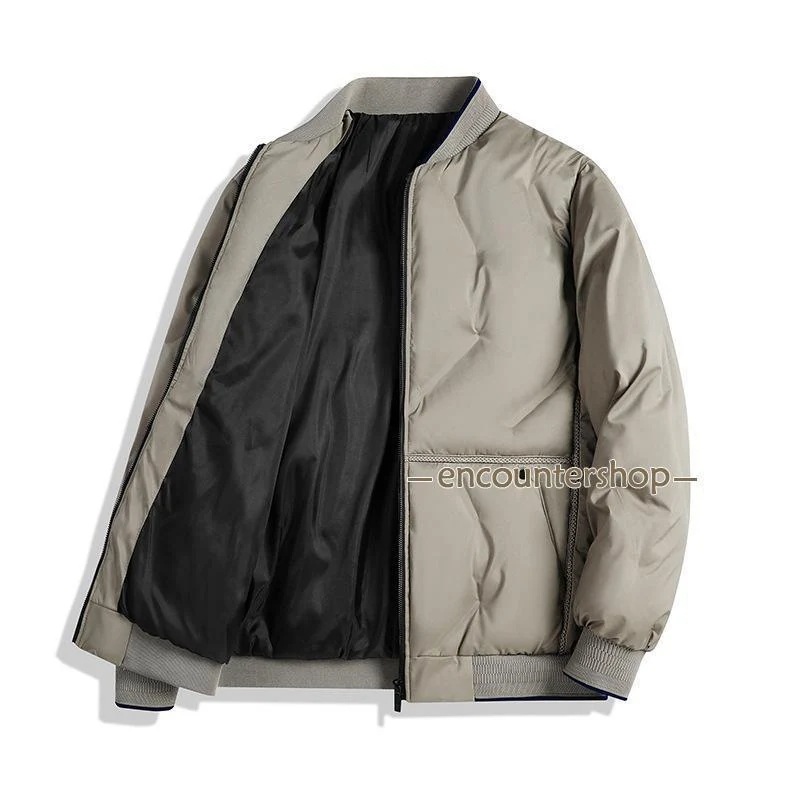 高級な質感スタジャンメンズミリタリージャケットオフィス中綿ブルゾン野球服秋冬暖かい体型カバー通勤上品アウトドア