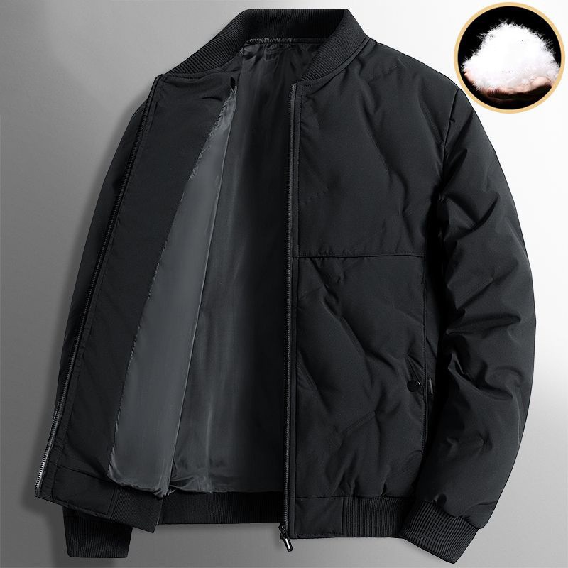 高級な質感スタジャンメンズミリタリージャケットオフィス中綿ブルゾン野球服秋冬暖かい体型カバー通勤上品アウトドア