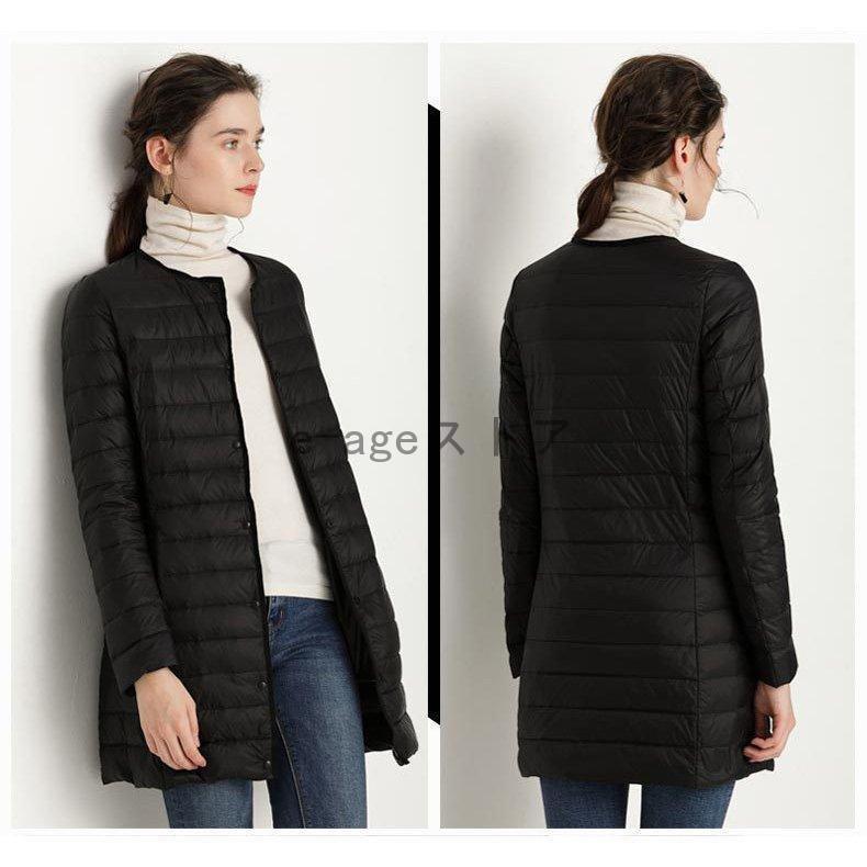 大人の魅力 インナーダウンライトダウンロング丈ダウンジャケットレディースラウンドネックノーカラーコンパクト防寒軽量あったかアウター大きいサイズ秋冬 大人の魅力 インナーダウンライトダウンロング丈ダウンジャケットレディースラウンドネックノーカラーコンパクト防寒軽量あったかアウター大きいサイズ秋冬