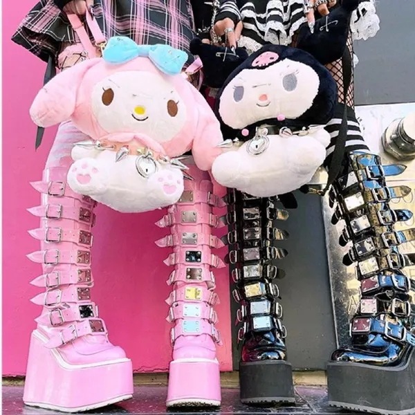 Womens Metal Button Chunky Thigh High Boots Knee High Martin Long Boots Tall Boots Black High Heels Womens Metal Button Chunky Thigh High Boots Knee High Martin Long Boots Tall Boots Black High Heels