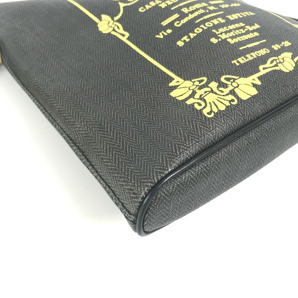 ショルダーバッグ ロゴ S.Bulgari カバン ポシェット 斜め掛け PVC/レザー グレー ショルダーバッグ ロゴ S.Bulgari カバン ポシェット 斜め掛け PVC/レザー グレー