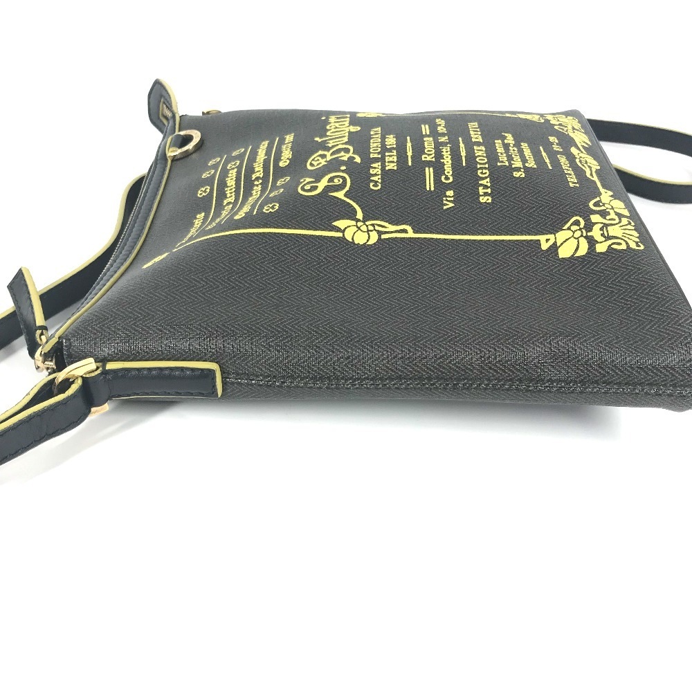 ショルダーバッグ ロゴ S.Bulgari カバン ポシェット 斜め掛け PVC/レザー グレー ショルダーバッグ ロゴ S.Bulgari カバン ポシェット 斜め掛け PVC/レザー グレー