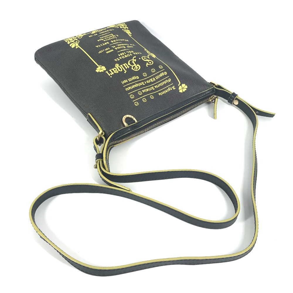 ショルダーバッグ ロゴ S.Bulgari カバン ポシェット 斜め掛け PVC/レザー グレー ショルダーバッグ ロゴ S.Bulgari カバン ポシェット 斜め掛け PVC/レザー グレー