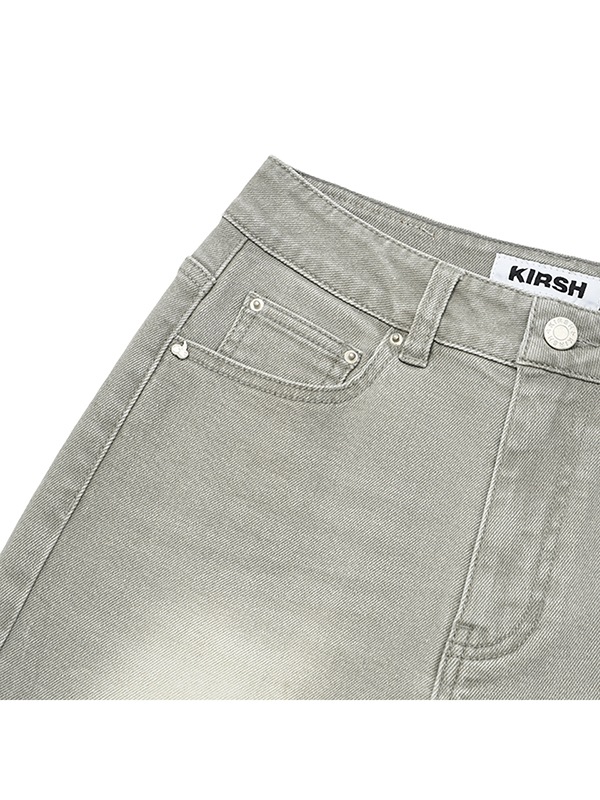 CHERRY SPAN SLIM-FIT DENIM PANTS [KHAKI]