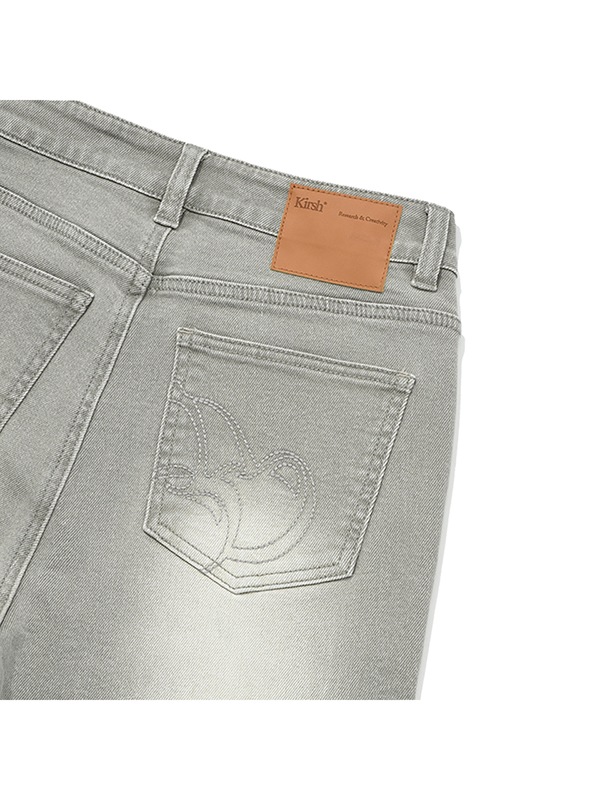 CHERRY SPAN SLIM-FIT DENIM PANTS [KHAKI]