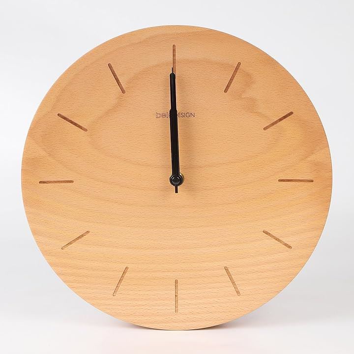 壁掛け時計 ドイツ産 天然木 ブナ 木製 丸形 アナログ 静音タイプ 電池式 28cm(C1708 ブナ木(ドイツ) 数字なし, 28cmx28cmx4.5cm) 壁掛け時計 ドイツ産 天然木 ブナ 木製 丸形 アナログ 静音タイプ 電池式 28cm(C1708 ブナ木(ドイツ) 数字なし, 28cmx28cmx4.5cm)