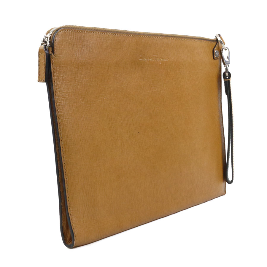 サルヴァトーレフェラガモ Salvatore Ferragamo クラッチバッグ レザー ブラウン シルバー メンズ e60674a サルヴァトーレフェラガモ Salvatore Ferragamo クラッチバッグ レザー ブラウン シルバー メンズ e60674a