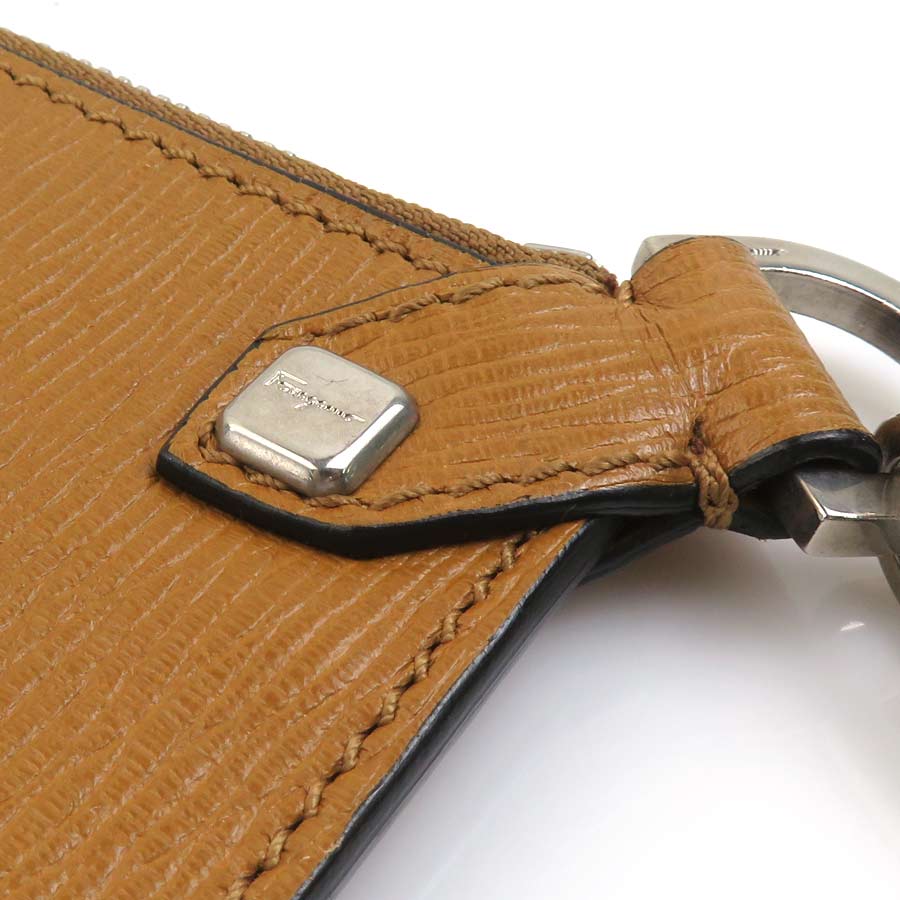 サルヴァトーレフェラガモ Salvatore Ferragamo クラッチバッグ レザー ブラウン シルバー メンズ e60674a サルヴァトーレフェラガモ Salvatore Ferragamo クラッチバッグ レザー ブラウン シルバー メンズ e60674a
