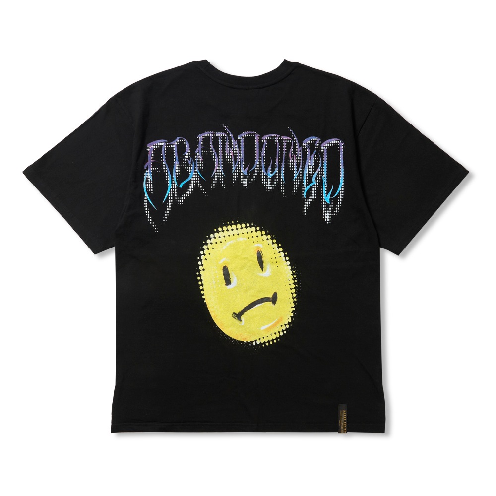 Abandoned Oversized Short Sleeves T-Shirts Black Abandoned Oversized Short Sleeves T-Shirts Black
