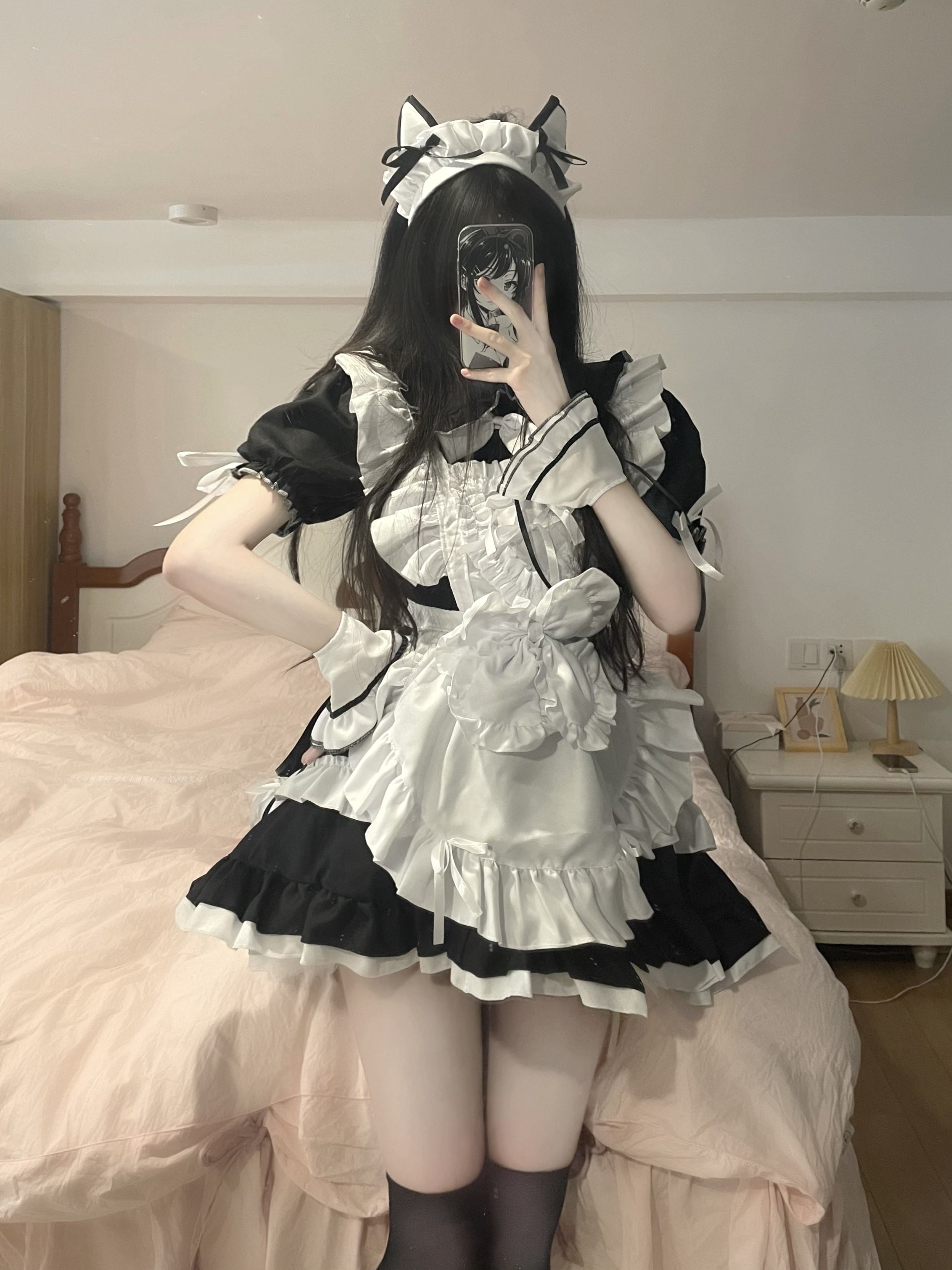 キャミソールワンピースメイド服 キュートなメイド服 キャットウーマン ロリータ服 ロリータドレス