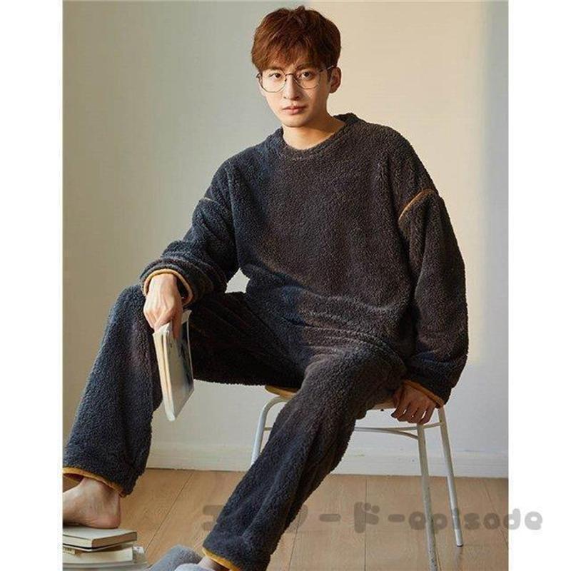 もこもこ パジャマ メンズ 用 長袖 ウェア メンズ 上下 メンズパジャマ おしゃれ ブランド 部屋着 セットアップ モコモコ もこもこ パジャマ メンズ 用 長袖 ウェア メンズ 上下 メンズパジャマ おしゃれ ブランド 部屋着 セットアップ モコモコ