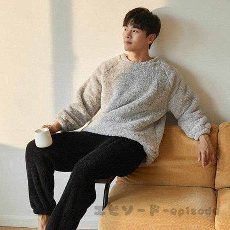 もこもこ パジャマ メンズ 用 長袖 ウェア メンズ 上下 メンズパジャマ おしゃれ ブランド 部屋着 セットアップ モコモコ もこもこ パジャマ メンズ 用 長袖 ウェア メンズ 上下 メンズパジャマ おしゃれ ブランド 部屋着 セットアップ モコモコ