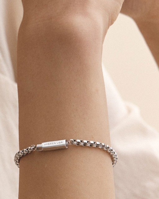 【HYERES LOR】24SS★ (W) Round Box Antique Chain Bracelet HYERES LOR] H edition (W) Round Box Antique Chain Bracelet