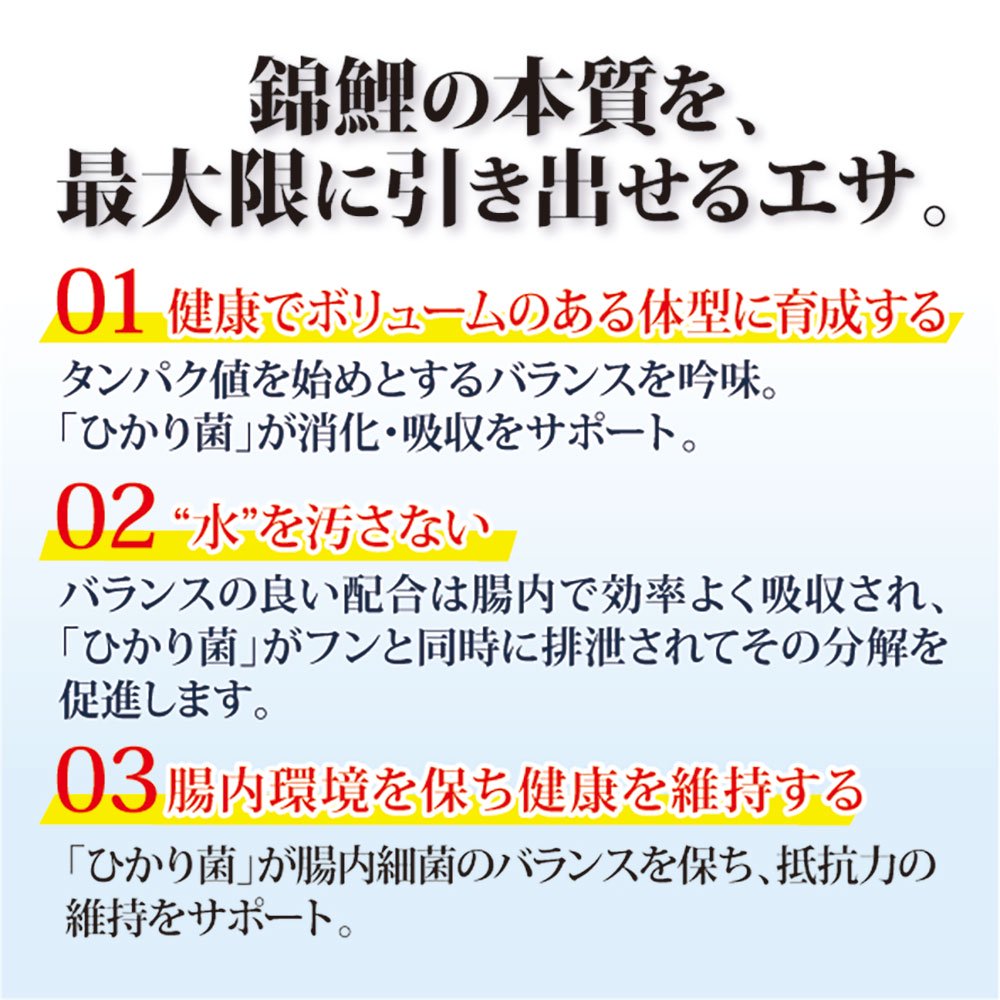 鯉の餌　咲ひかり　育成用　浮上　Ｌ　１５ｋｇ　錦鯉　餌　飼料　ＣＲＣ10―41―70―10―00