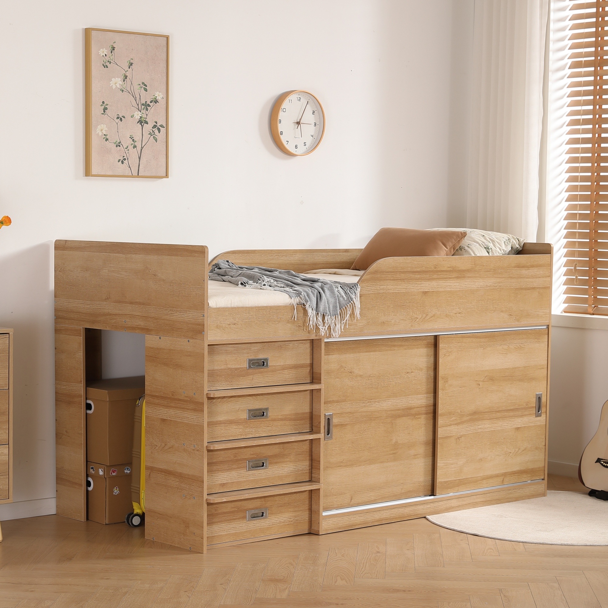 91【マット付き】システムベッド ロフトベッド S 木製 高さ115cm シングル ベッド ロータイプ ベッド コンパクト 収納 大人 一人暮らし 押入れ 引き出し収納 タンス付き 91【マット付き】システムベッド ロフトベッド S 木製 高さ115cm シングル ベッド ロータイプ ベッド コンパクト 収納 大人 一人暮らし 押入れ 引き出し収納 タンス付き