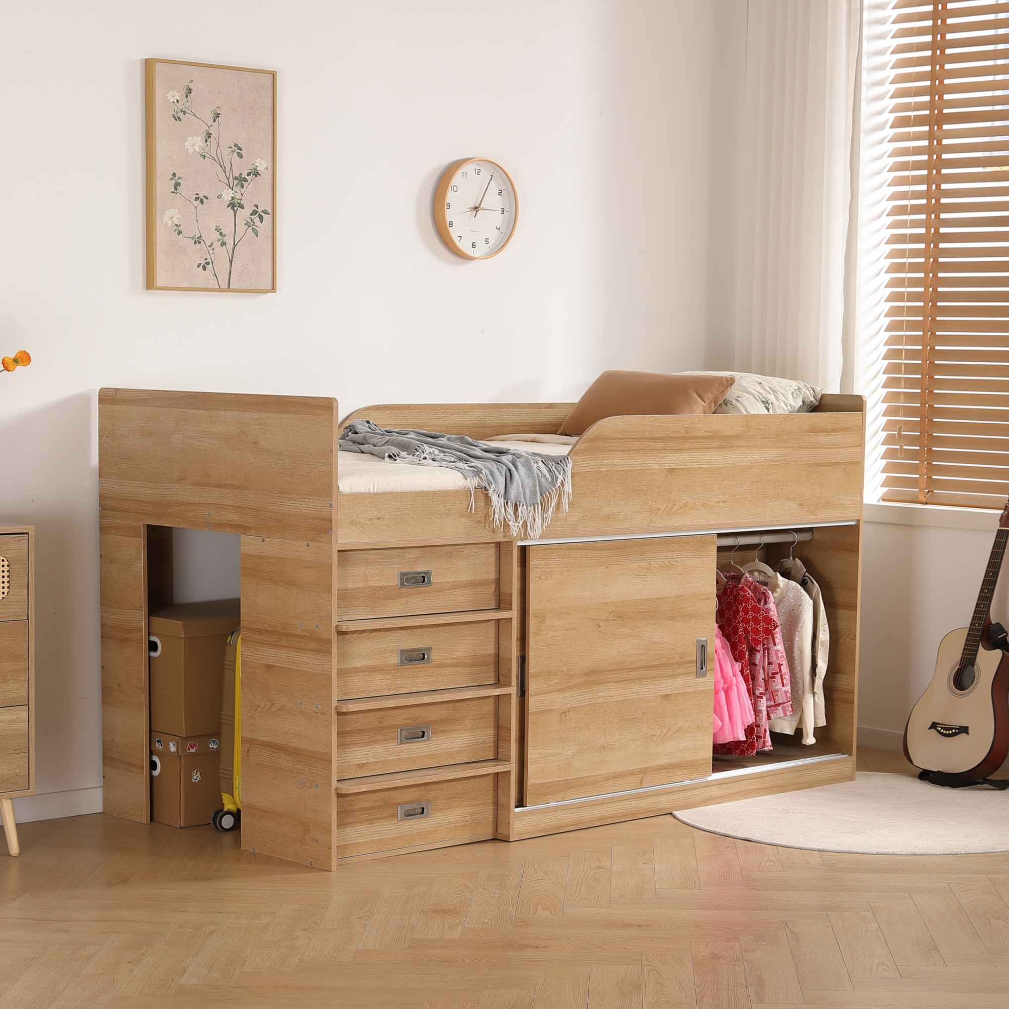 91【マット付き】システムベッド ロフトベッド S 木製 高さ115cm シングル ベッド ロータイプ ベッド コンパクト 収納 大人 一人暮らし 押入れ 引き出し収納 タンス付き 91【マット付き】システムベッド ロフトベッド S 木製 高さ115cm シングル ベッド ロータイプ ベッド コンパクト 収納 大人 一人暮らし 押入れ 引き出し収納 タンス付き