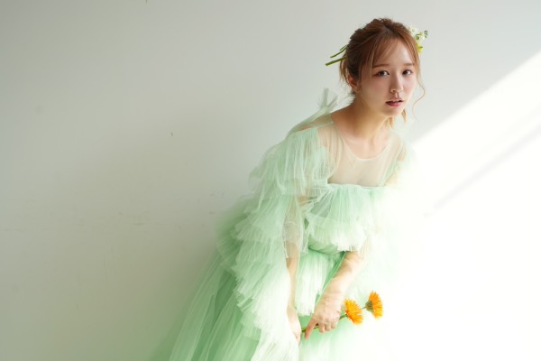 カラードレス ミントグリーンドレス ロングスリーブ ファスナー シワ 花嫁 レイヤードドレス 華やかなトレーン カラードレス ミントグリーンドレス ロングスリーブ ファスナー シワ 花嫁 レイヤードドレス 華やかなトレーン