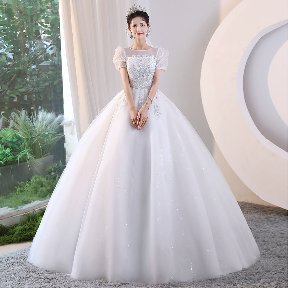 【2枚購入で 3oo円OFF！】ライトウェディングドレス 2025 夏ブライダルガール小さなシンドレス旅行写真ウェディングドレス