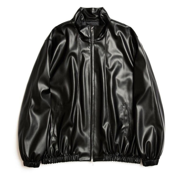 [SPERONE] Fox Leather Curved Panel Jacket