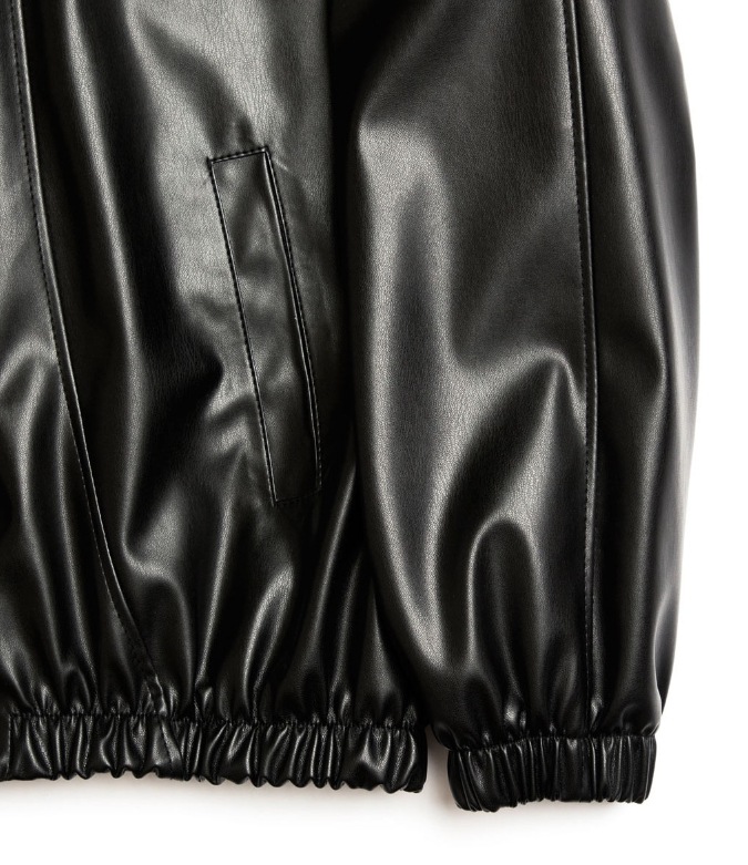 [SPERONE] Fox Leather Curved Panel Jacket