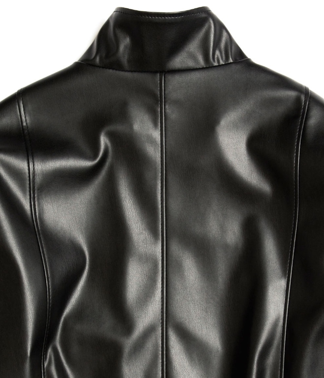 [SPERONE] Fox Leather Curved Panel Jacket