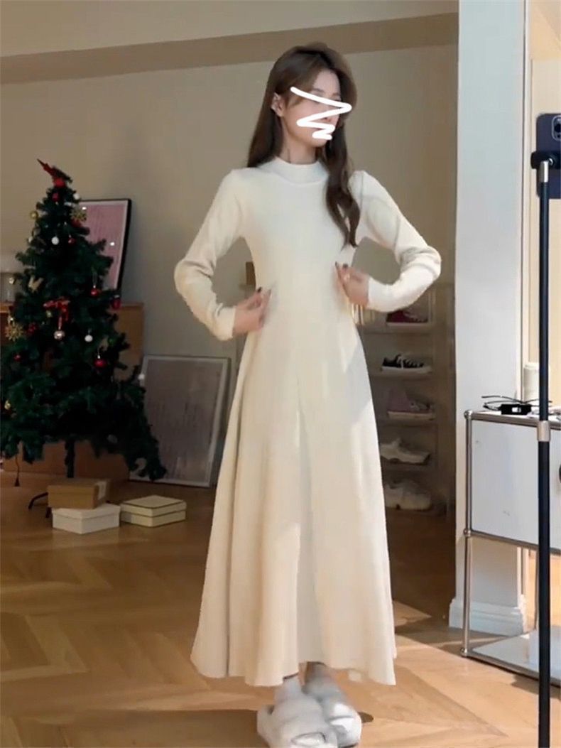 コート付きでスリムに見えるニッチな厚みのある女性用23新作インナーボトムロングスカート コート付きでスリムに見えるニッチな厚みのある女性用23新作インナーボトムロングスカート