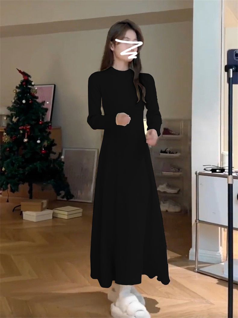 コート付きでスリムに見えるニッチな厚みのある女性用23新作インナーボトムロングスカート コート付きでスリムに見えるニッチな厚みのある女性用23新作インナーボトムロングスカート